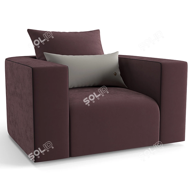 Fendi Casa Memoire Lite Armchair 3D model image 4