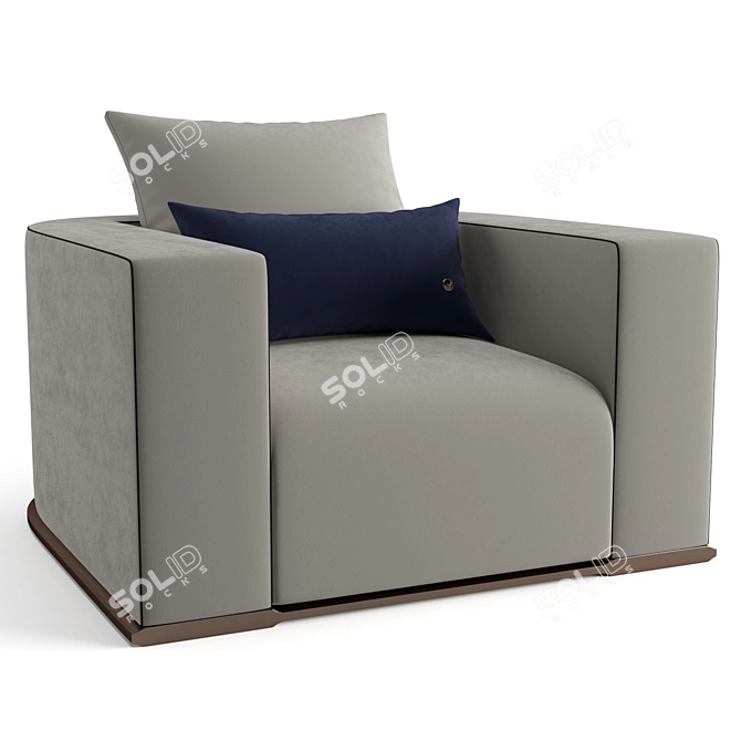 Fendi Casa Memoire Lite Armchair 3D model image 5