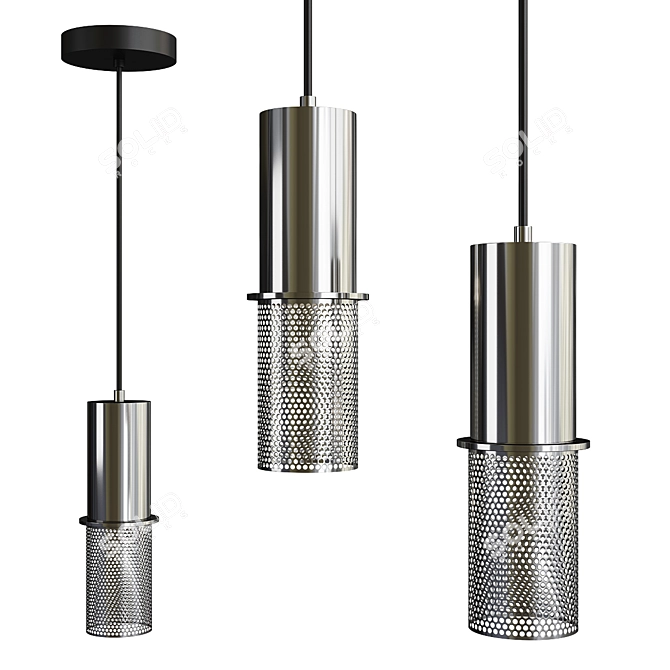 Sleek Larry Pendant Light 3D model image 1