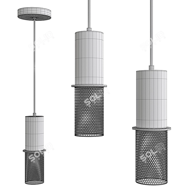 Sleek Larry Pendant Light 3D model image 2