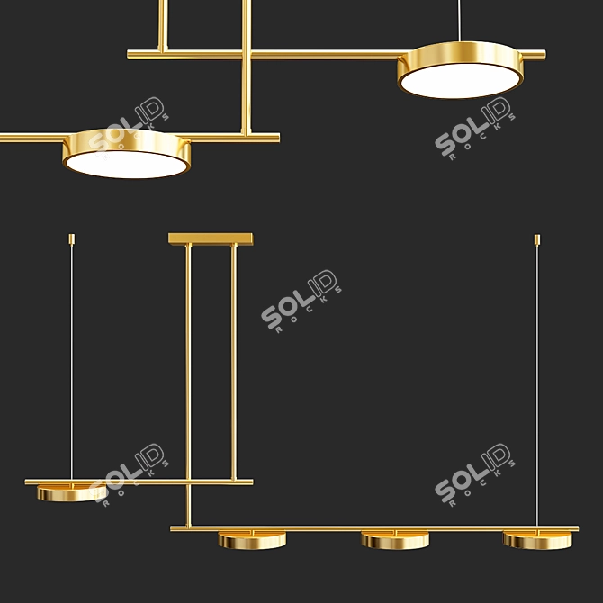 Dazzling Illumination: LIVEIG Chandeliers 3D model image 1