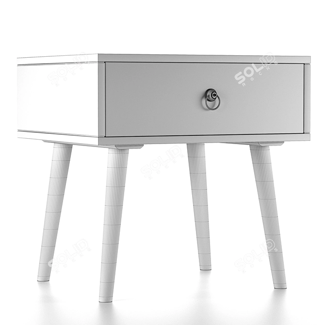 Polly Bedside Table: Modern Design 3D model image 4