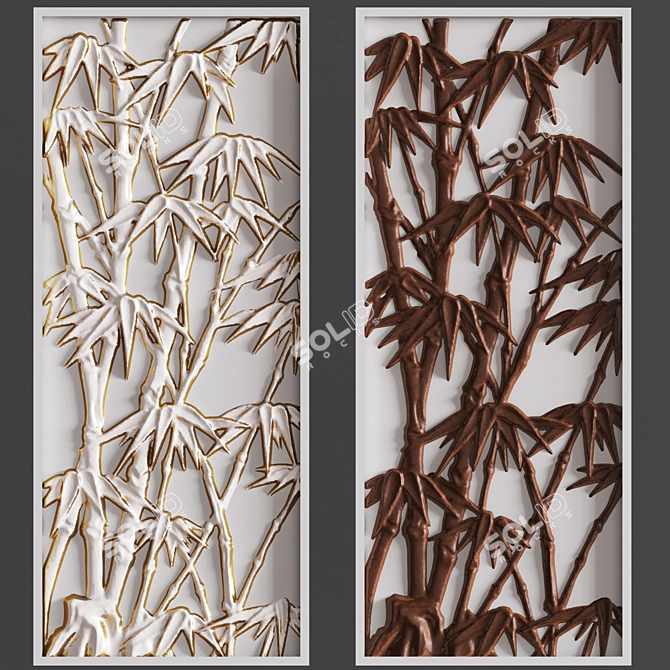 Bamboo Plaster: Eco-friendly Wall Solution 3D model image 1