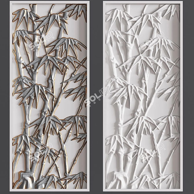 Bamboo Plaster: Eco-friendly Wall Solution 3D model image 2