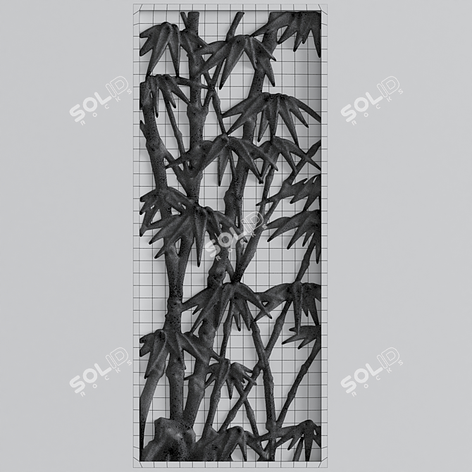 Bamboo Plaster: Eco-friendly Wall Solution 3D model image 3