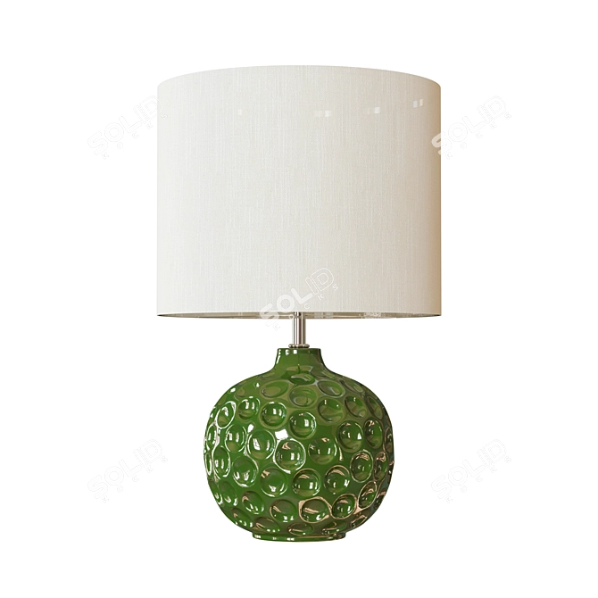Green Ceramic Table Lamp: Odyssey 3D model image 1