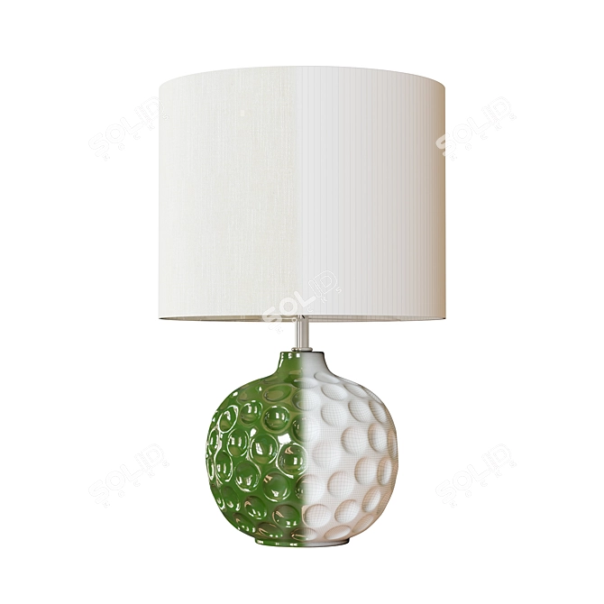 Green Ceramic Table Lamp: Odyssey 3D model image 3