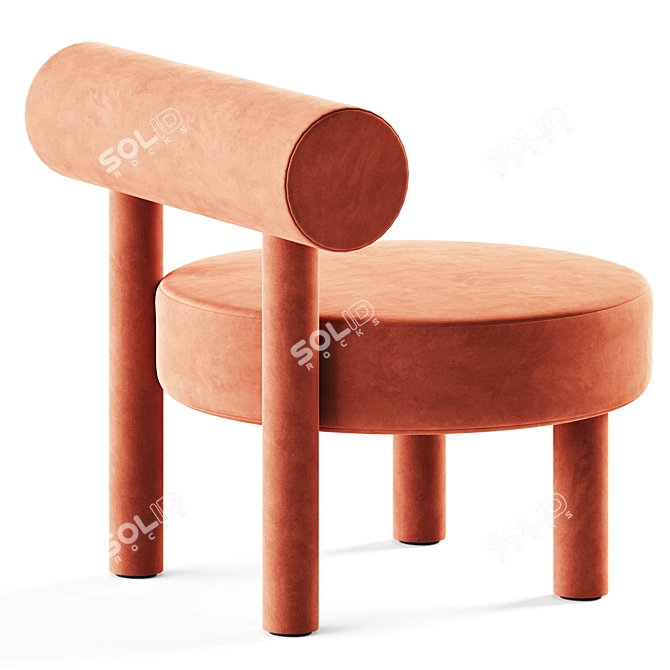 Minimalist Low Chair by Noom 3D model image 2