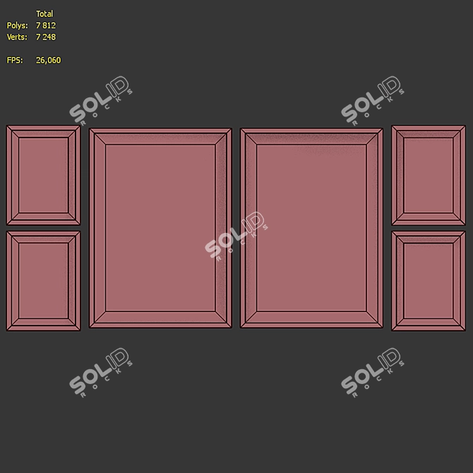 Aquarium Fish Picture Frame Set 3D model image 7