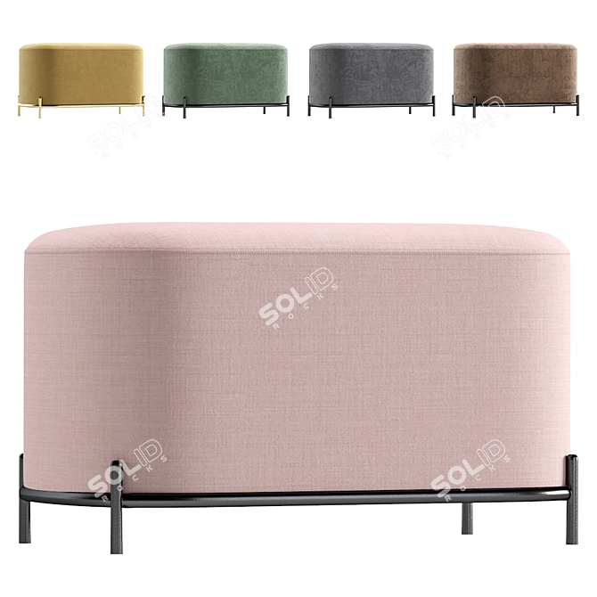 Modern Coco Bench: Sleek and Stylish 3D model image 1