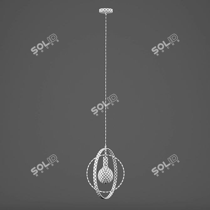 Industrial Charcoal Silverton Ceiling Lamp 3D model image 4