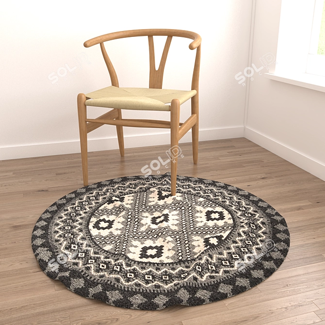 Versatile Round Rugs Set - No 309 3D model image 5