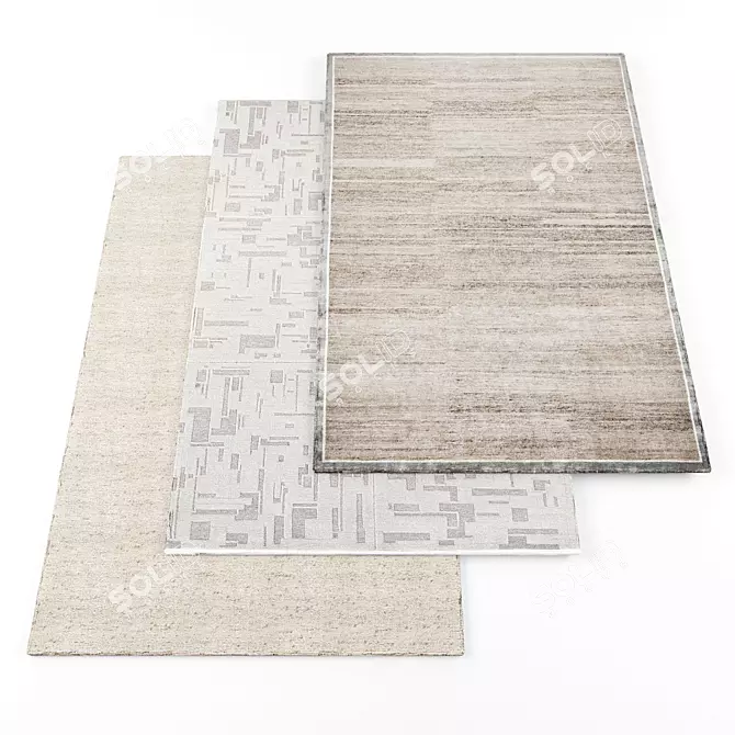 High Resolution Rugs Set 3D model image 1