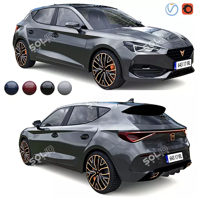 Cupra Leon 2021: High-Quality, Detailed Model 3D model image 1