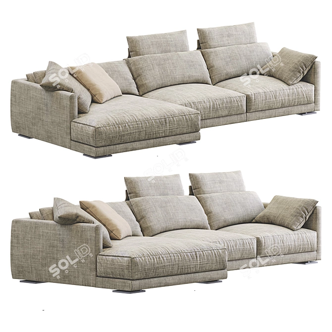 Bristol Sofa: Poliform Elegance 3D model image 2