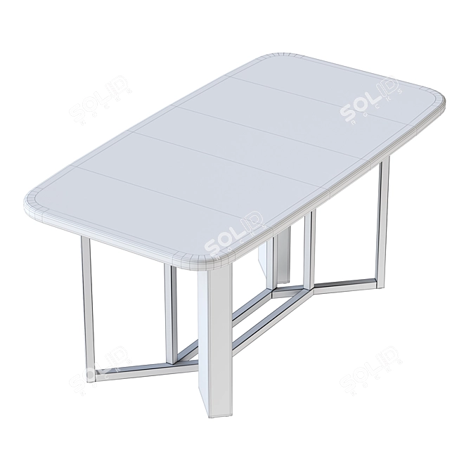 Marble MClassic Table: Stylish & Durable 3D model image 2