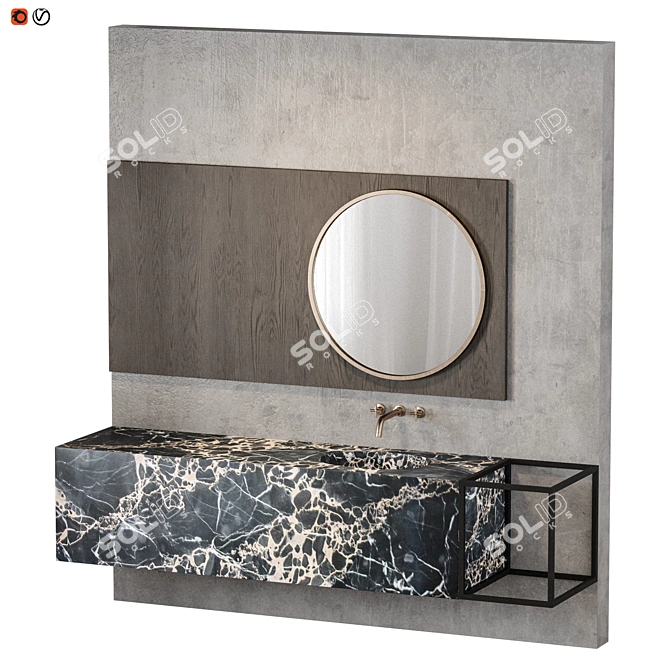 Modern Hertfordshire Bathroom 3D model image 1