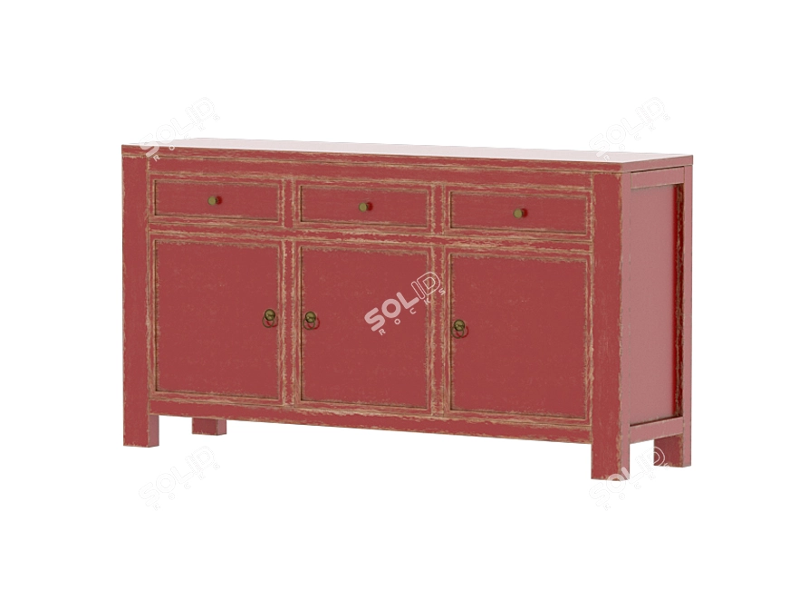 Sleek and Spacious Dresser 3D model image 1