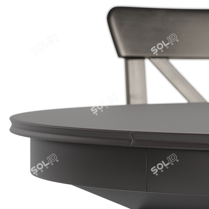 Scandinavian Style: INGOLF Chair & INGATORP Sliding Table 3D model image 6