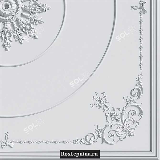 Elegant Ceiling Composition - GR-6001R 3D model image 4