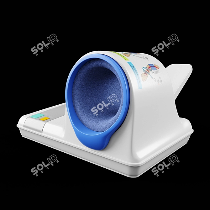 Compact Digital Blood Pressure Monitor 3D model image 2