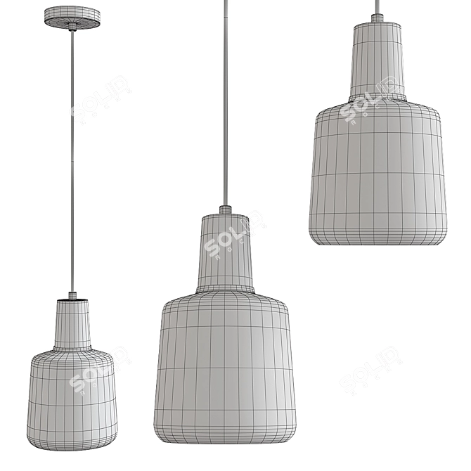 Sleek LED Pendant Light 3D model image 2