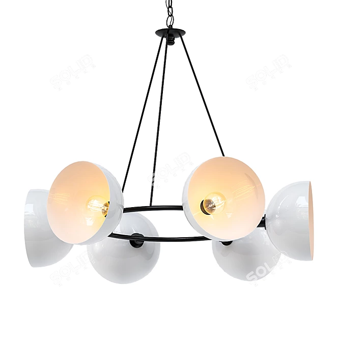 Sophisticated Soba Chandelier by Currey 3D model image 1