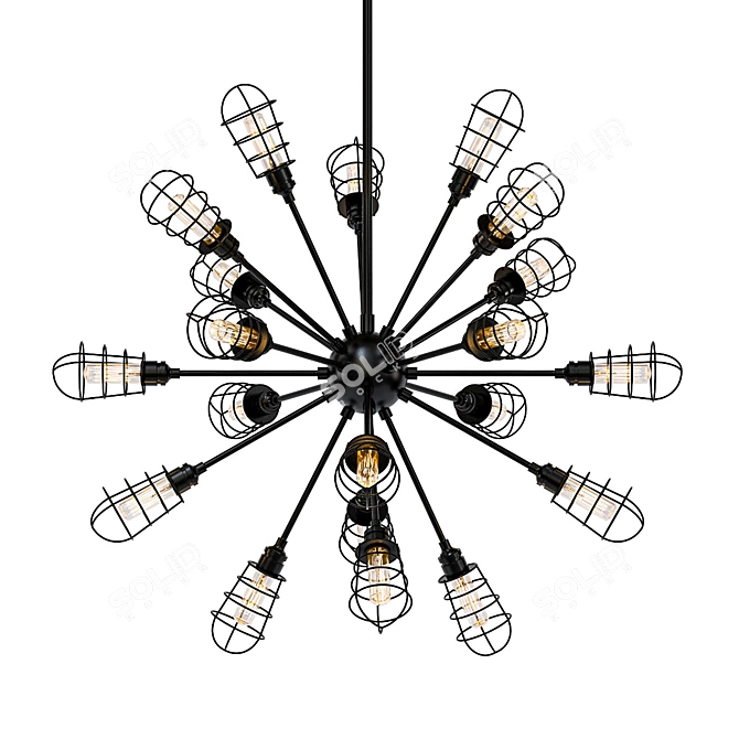 Luxury Tirtoff Chandelier: Exquisite Elegance 3D model image 1