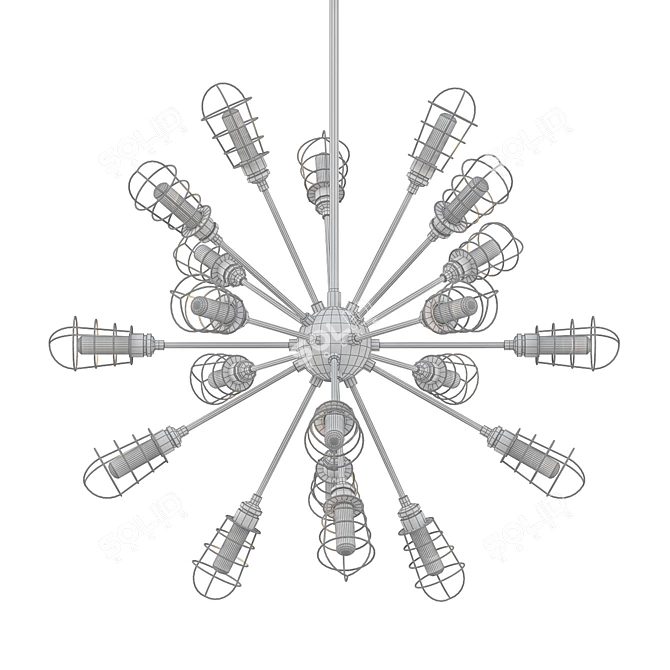 Luxury Tirtoff Chandelier: Exquisite Elegance 3D model image 2