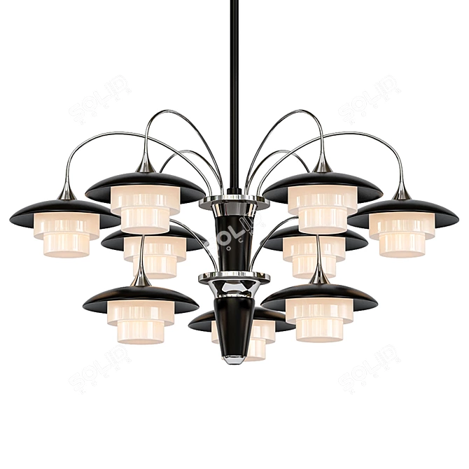 Elegant Hudson Valley Barron Chandelier 3D model image 1