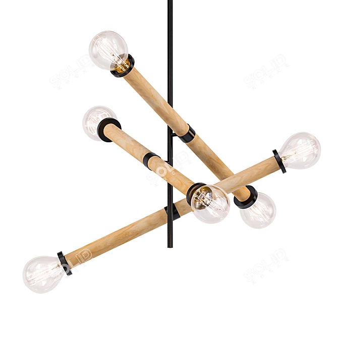 Elegant Cruiz Chandelier: Illuminate in Style 3D model image 1