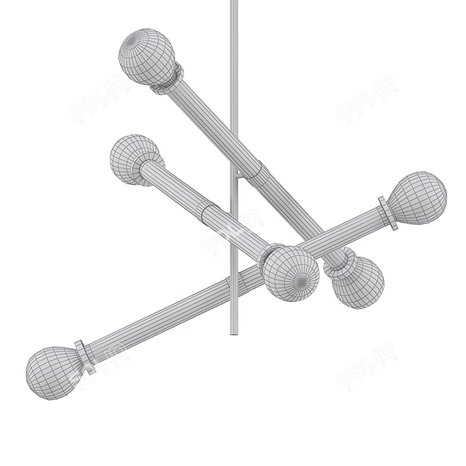 Elegant Cruiz Chandelier: Illuminate in Style 3D model image 2