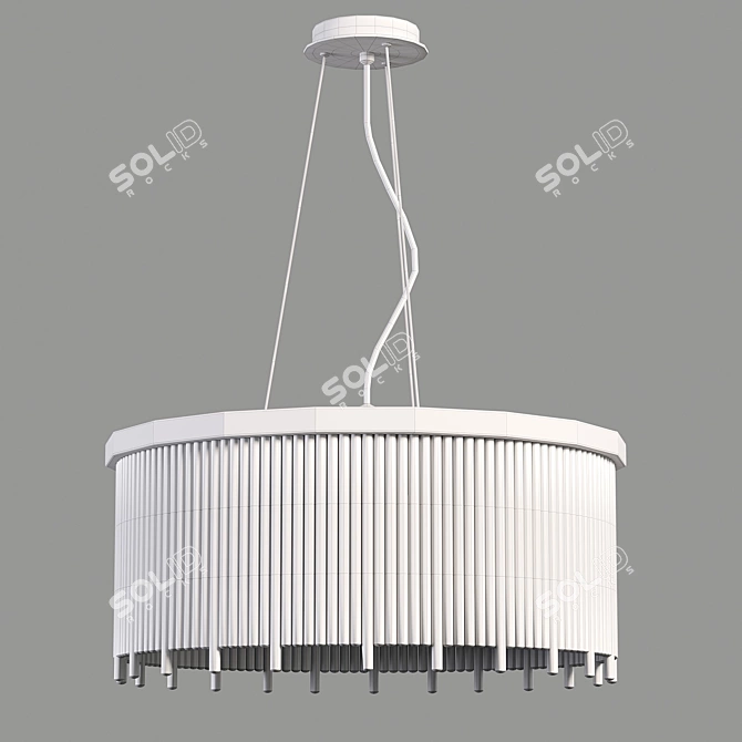 Elegant Abur Chandelier Upgrade 3D model image 2