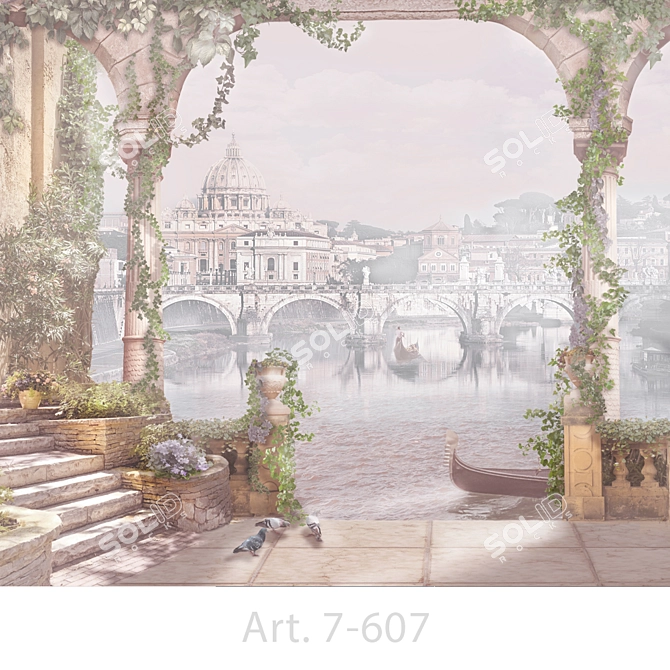 Title: Venetian Dreams Wall Mural 3D model image 1