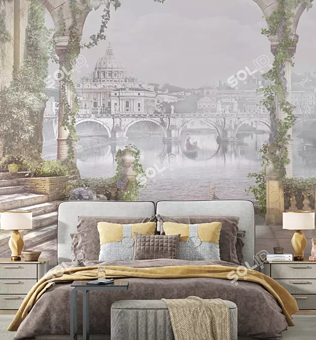 Title: Venetian Dreams Wall Mural 3D model image 3