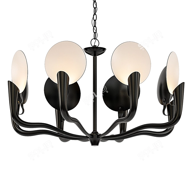 Luxury Currey & Co Chandelier 3D model image 1