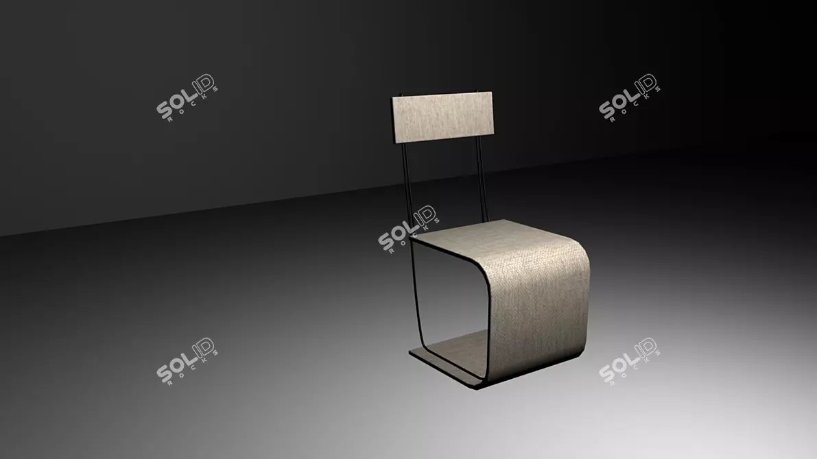 Elegant Velvet Accent Chair 3D model image 2