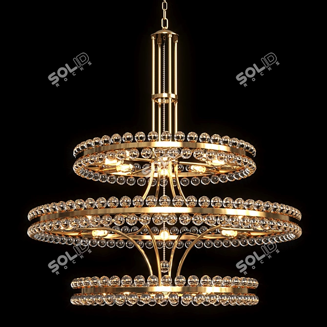 Gleaming Elegance: Clover 24-Light 3D model image 1