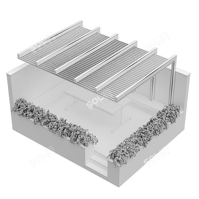 Versatile Outdoor Pergola: Pergola_02 3D model image 6