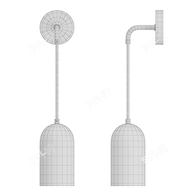 Henni Wall Lamp: Elegant LED Lighting 3D model image 4