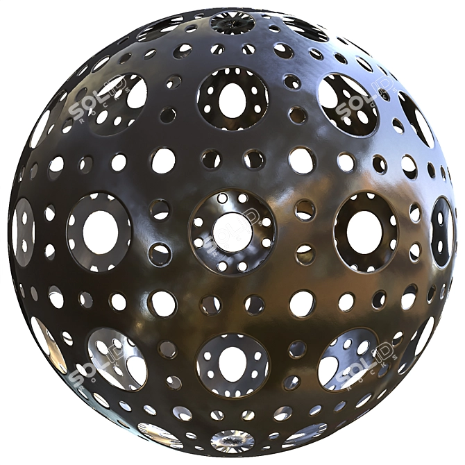 Metallic Patterned Aluminum 15 3D model image 1