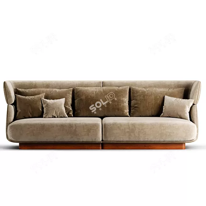 Luxury Lancaster Sofa by Bentley 3D model image 3