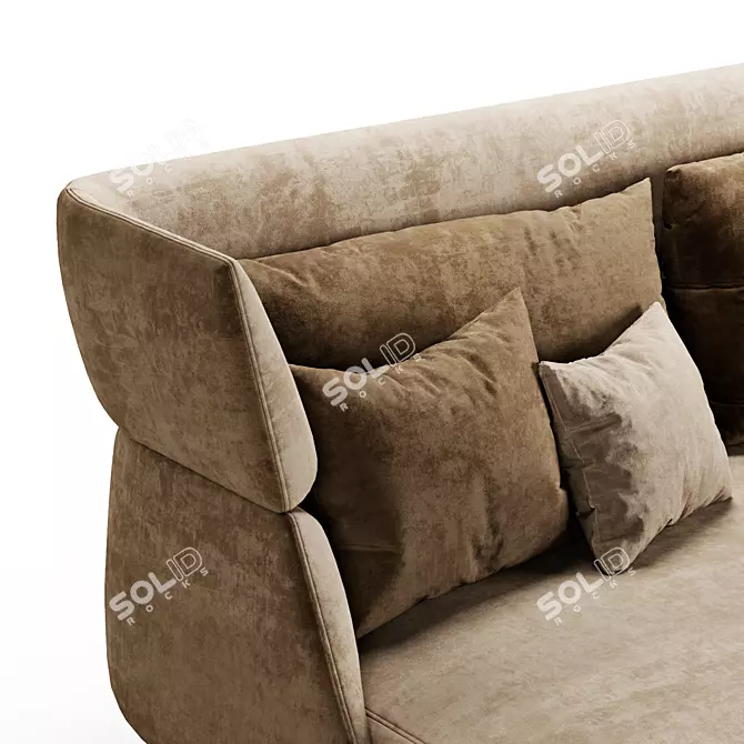 Luxury Lancaster Sofa by Bentley 3D model image 4