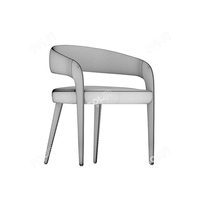 Lisette Dining Chair: Sleek and Modern 3D model image 4