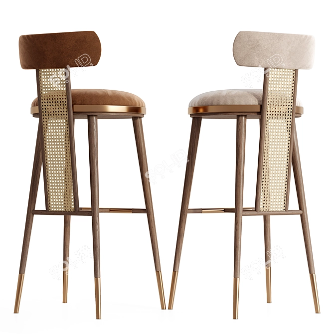 Blakey Bar Chair: Stylish Seating for Modern Spaces 3D model image 2