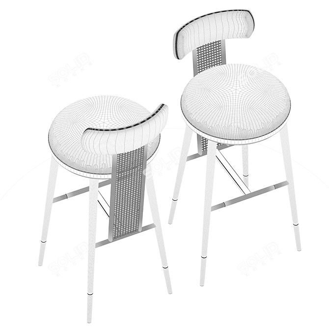 Blakey Bar Chair: Stylish Seating for Modern Spaces 3D model image 5