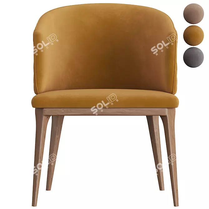 Contemporary Opera Louise Chair 3D model image 2