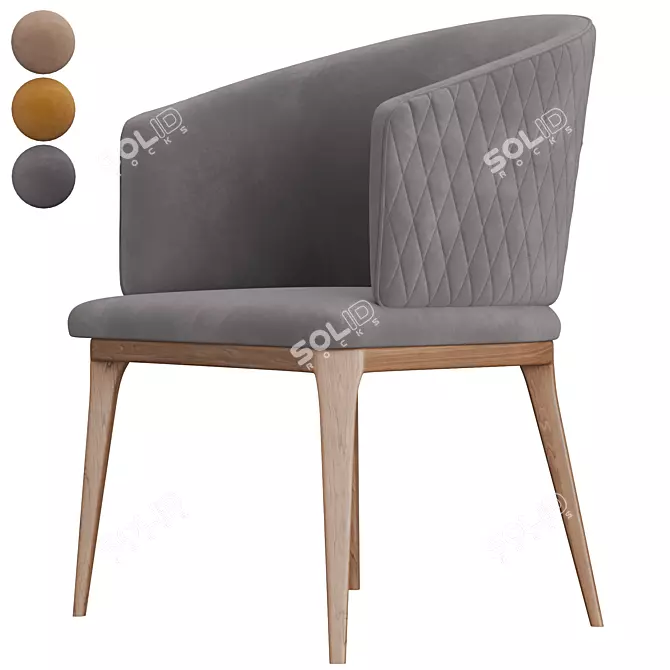 Contemporary Opera Louise Chair 3D model image 3