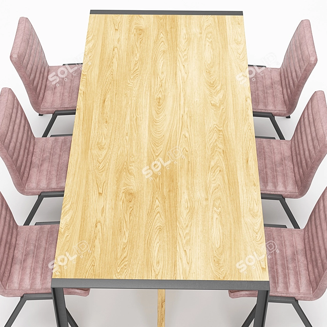 Modern 3D Dining Table 125 3D model image 2