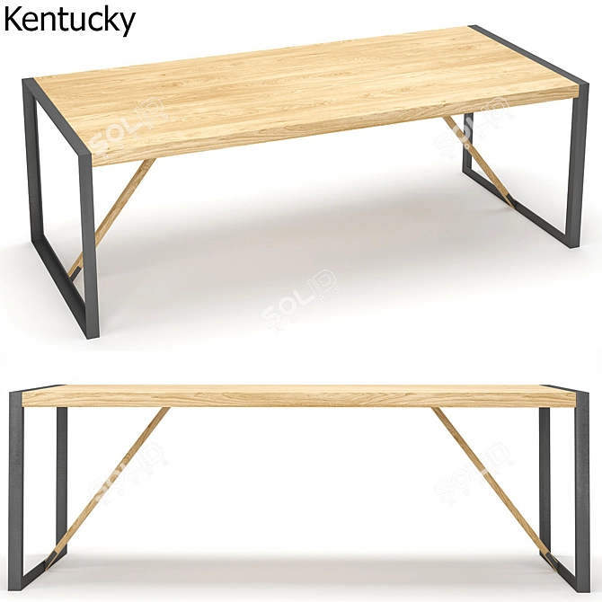 Modern 3D Dining Table 125 3D model image 4